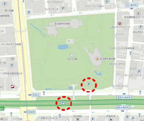 車,名古屋市科学館,アクセス方法,駐車場料金